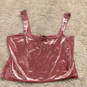 Wild Fable Shimmering Rose Pink Velvet Tank Top